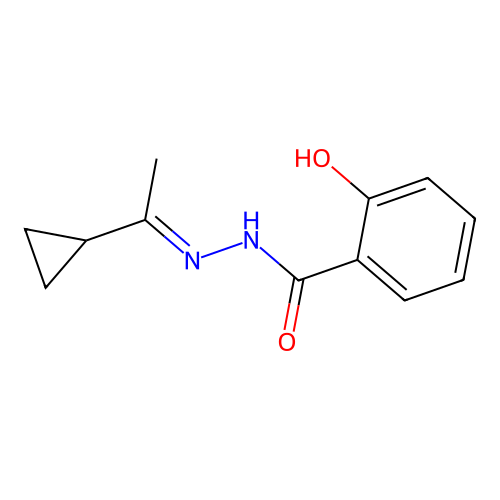 N'-(1-cyclopropylethylidene)-2-hydroxybenzohydrazide structure