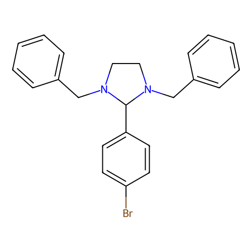 1,3-Dibenzyl-2-(4-bromophenyl)imidazolidine structure