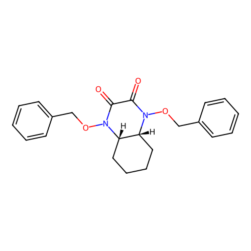 1,4-Bis(benzyloxy)octahydro-2,3-quinoxalinedione structure