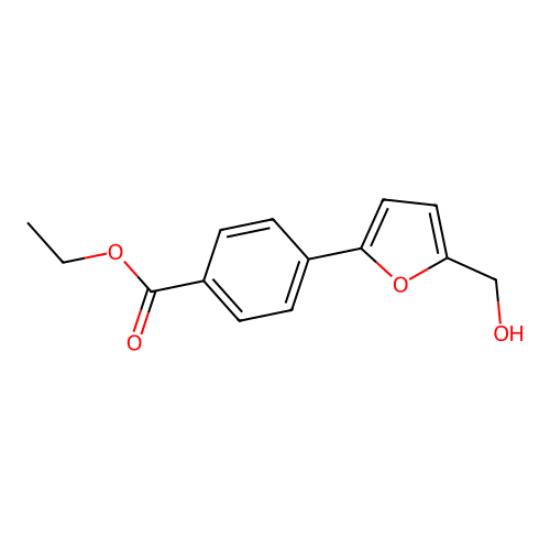 Ethyl 4-[5-(hydroxymethyl)furan-2-yl]benzoate structure