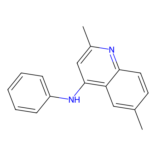 2,6-dimethyl-N-phenylquinolin-4-amine structure