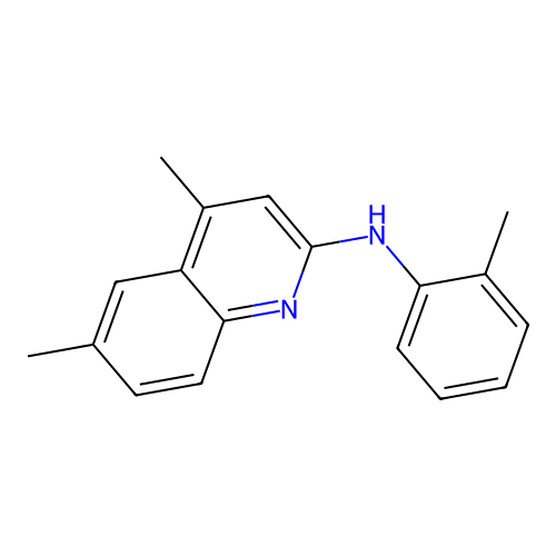4,6-dimethyl-N-(2-methylphenyl)quinolin-2-amine structure