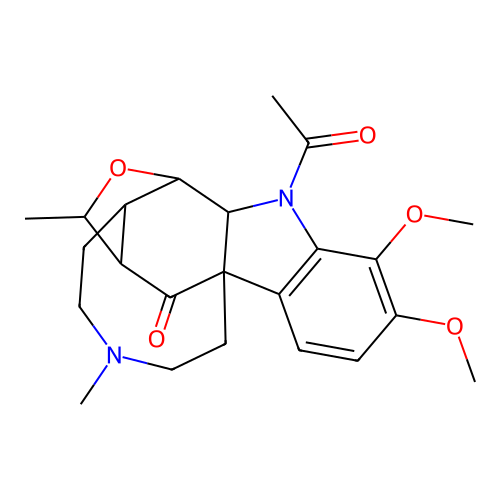 4H-3,8a-Methanofuro[2',3':6,7]azonino[5,4-b]indol-14-one, 13-acetyl-2,3,3a,5,6,7,8,13,13a,13b-decahydro-11,12-dimethoxy-2,6-dimethyl- structure