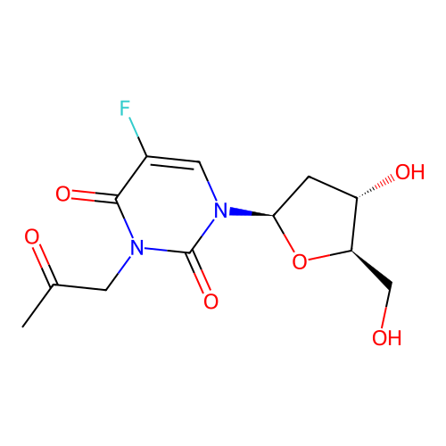 2'-Deoxy-5-fluoro-3-(2-oxopropyl)uridine structure
