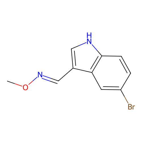 1-(5-bromo-1H-indol-3-yl)-N-methoxymethanimine structure