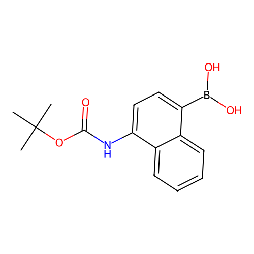 4-(t-Butoxycarbonylamino)naphthalene-1-boronic acid structure