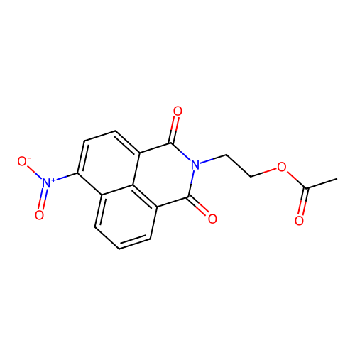 2-(6-nitro-1,3-dioxo-1H-benzo[de]isoquinolin-2(3H)-yl)ethyl acetate structure