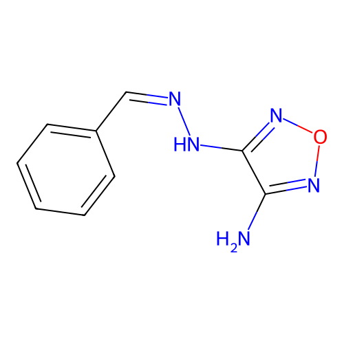 3-N-[(Z)-benzylideneamino]-1,2,5-oxadiazole-3,4-diamine structure