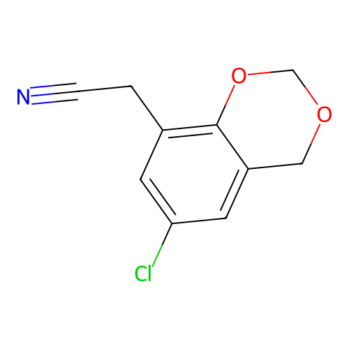 (6-chloro-4H-1,3-benzodioxin-8-yl)acetonitrile structure