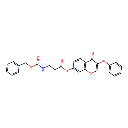 4-oxo-3-phenoxy-4H-chromen-7-yl N-[(benzyloxy)carbonyl]-beta-alaninate structure