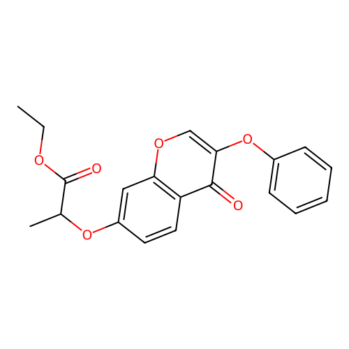 ethyl 2-[(4-oxo-3-phenoxy-4H-chromen-7-yl)oxy]propanoate structure