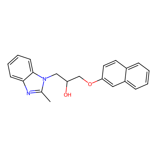 1-(2-Methyl-benzoimidazol-1-yl)-3-(naphthalen-2-yloxy)-propan-2-ol structure