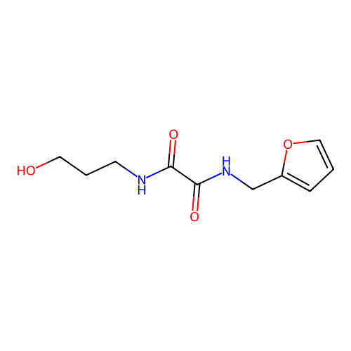 N-(furan-2-ylmethyl)-N'-(3-hydroxypropyl)ethanediamide structure
