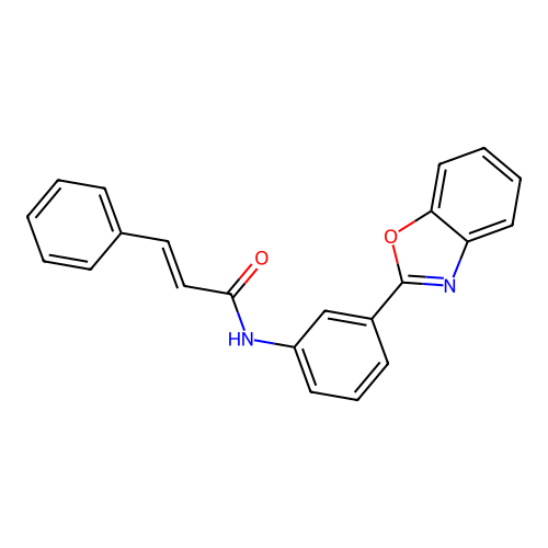 N-[3-(1,3-benzoxazol-2-yl)phenyl]-3-phenylprop-2-enamide structure