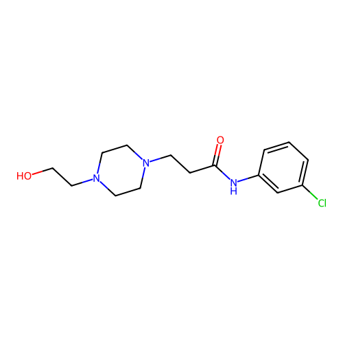 N-(3-chlorophenyl)-3-[4-(2-hydroxyethyl)piperazin-1-yl]propanamide structure