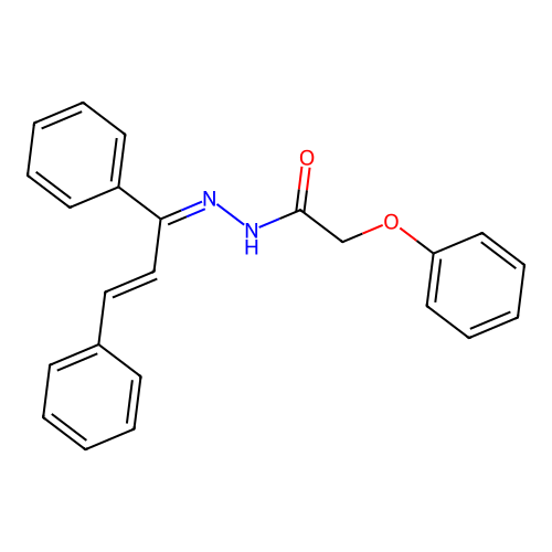 N'-(1,3-diphenyl-2-propenylidene)-2-phenoxyacetohydrazide structure