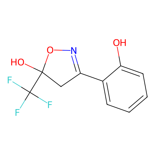 3-(2-Hydroxyphenyl)-5-(trifluoromethyl)-4,5-dihydro-5-isoxazolol structure