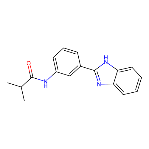 N-[3-(1H-benzimidazol-2-yl)phenyl]-2-methylpropanamide structure