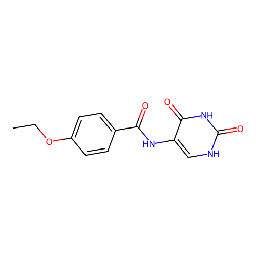 N-(2,4-二氧代-1H-嘧啶-5-基)-4-乙氧基苯甲酰胺 structure