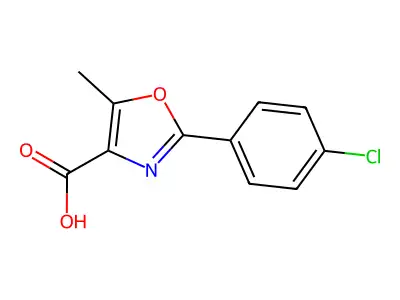 2-(4-chlorophenyl)-5-methyl-1,3-oxazole-4-carboxylic Acid structure
