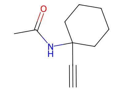 N-(1-ethynylcyclohexyl)acetamide structure