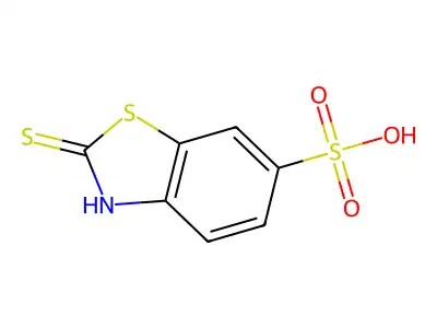 2,3-Dihydro-2-thioxobenzothiazole-6-sulphonic acid structure