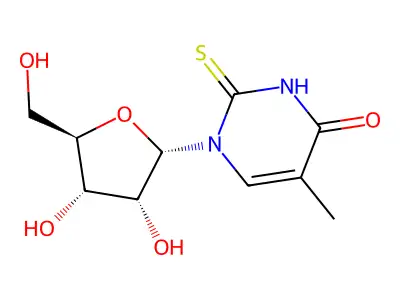 5-Methyl-2-thiouridine structure