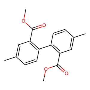 Methyl 2-(2-methoxycarbonyl-4-methylphenyl)-5-methylbenzoate structure