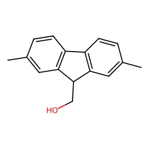 (2,7-dimethyl-9H-fluoren-9-yl)methanol structure