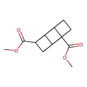 Cubane-1,4-dicarboylic acid dimethyl ester structure