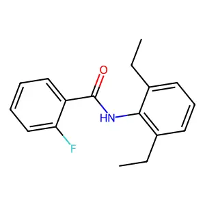 N-(2,6-diethylphenyl)-2-fluorobenzamide structure