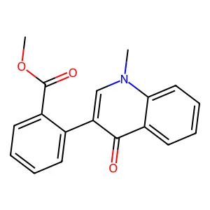 Methyl 2-(1-methyl-4-oxo-1,4-dihydro-3-quinolinyl)benzenecarboxylate structure