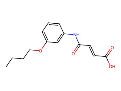(2E)-4-[(3-butoxyphenyl)amino]-4-oxobut-2-enoic acid structure