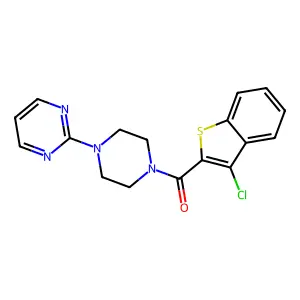 (3-Chlorobenzo(b)thien-2-yl)(4-(2-pyrimidinyl)-1-piperazinyl)methanone structure