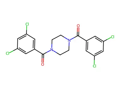 1,4-Bis(3,5-dichlorobenzoyl)piperazine structure