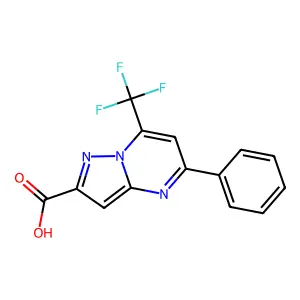 5-Phenyl-7-(trifluoromethyl)pyrazolo[1,5-a]pyrimidine-2-carboxylic acid structure