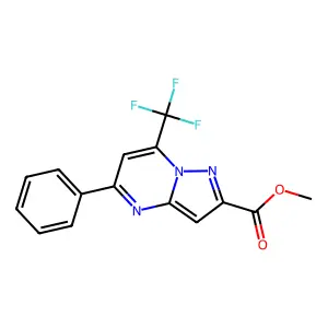 Methyl 5-phenyl-7-(trifluoromethyl)pyrazolo[1,5-a]pyrimidine-2-carboxylate structure