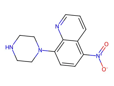 5-Nitro-8-piperazin-1-ylquinoline structure