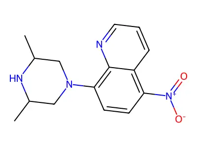 8-(3,5-Dimethylpiperazin-1-yl)-5-nitroquinoline structure