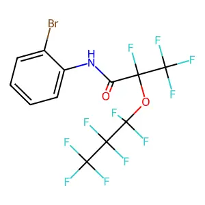 Propanamide, 2,3,3,3-tetrafluoro-2-heptafluoropropoxy-N-(2-bromophenyl)- structure