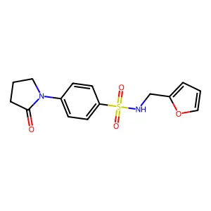 N-(furan-2-ylmethyl)-4-(2-oxopyrrolidin-1-yl)benzenesulfonamide structure