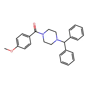 (4-Benzhydrylpiperazin-1-yl)-(4-methoxyphenyl)methanone structure