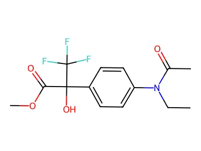 Methyl 2-{4-[acetyl(ethyl)amino]phenyl}-3,3,3-trifluoro-2-hydroxypropanoate structure