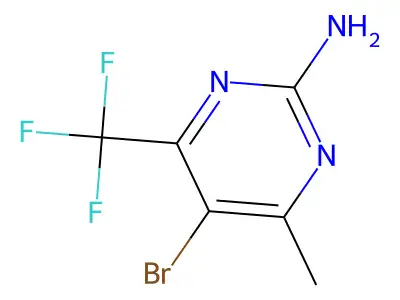5-Bromo-4-methyl-6-(trifluoromethyl)pyrimidin-2-amine structure