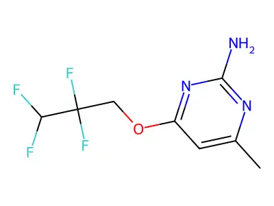 4-Methyl-6-(2,2,3,3-tetrafluoropropoxy)pyrimidin-2-amine structure