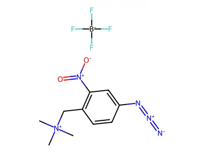 (4-Azido-2-nitrophenyl)methyl-trimethylazanium structure