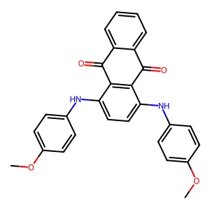 1,4-Bis(4-methoxyanilino)anthraquinone structure
