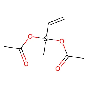 Silanediol, 1-ethenyl-1-methyl-, 1,1-diacetate structure