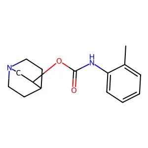 Carbanilic acid, o-methyl-, 3-quinuclidinyl ester structure