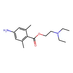 Benzoic acid, 4-amino-2,6-dimethyl-, 2-(diethylamino)ethyl ester structure